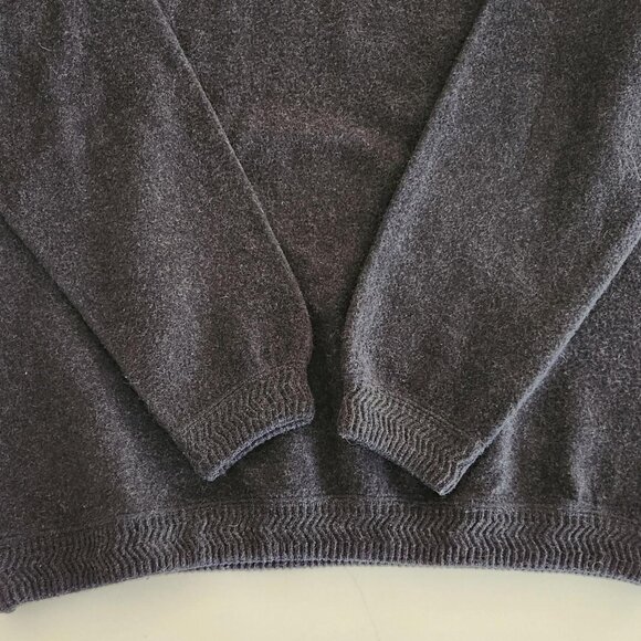 VTG Nautica Wool Sz XL Men's Crewneck Sweater Gray Spell Out Knit Pullover Top - Picture 5 of 10